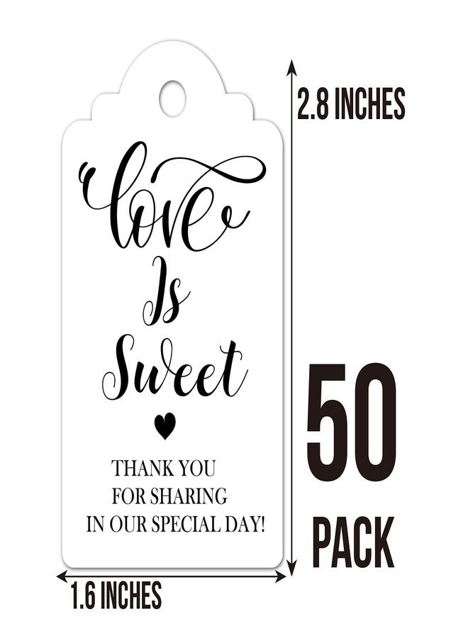 TENTADO Love is Sweet, Thank You for Sharing Our Special Day, 50pcs Wedding Tags, Perfect for Party Favors. - Image 4